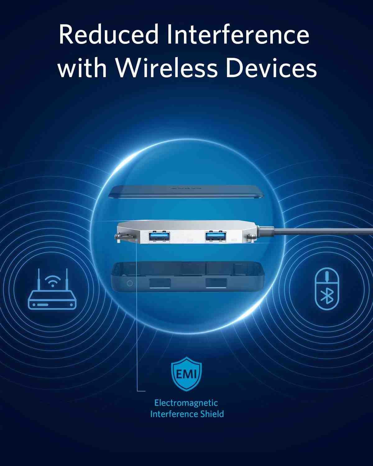 Anker USB C Hub 5in1 USB C Adapter, with 4K USB C to HDMI, SD and