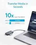 Anker USB C Hub 5-in-1 USB C Adapter, SD and microSD Card Reader, 2 USB 3.0 Ports - Image 4