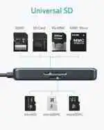 Anker USB C Hub 5-in-1 USB C Adapter, SD and microSD Card Reader, 2 USB 3.0 Ports - Image 2