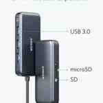 Anker USB C Hub 5-in-1 USB C Adapter, SD and microSD Card Reader, 2 USB 3.0 Ports