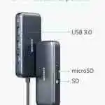Anker USB C Hub 5-in-1 USB C Adapter, SD and microSD Card Reader, 2 USB 3.0 Ports