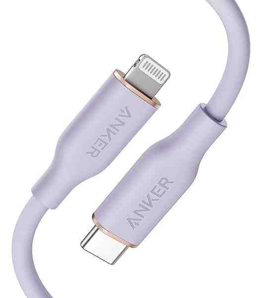 Anker Bangladesh PowerLine III Flow USB-C to Lightning - Purple MFI Certified Cable