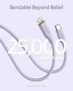 Anker Bangladesh PowerLine III Flow USB-C to Lightning - Purple MFI Certified Cable. anker charger
