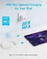 Anker 20W USB C Fast Wall Charger with Type C to C Cable - Image 2