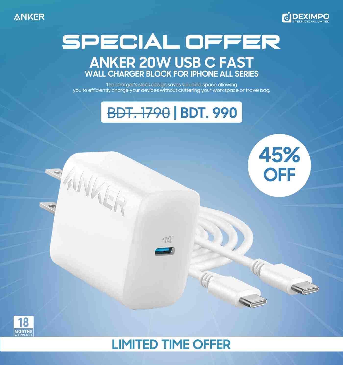 Anker 20W wall charge combo scaleddeximpo_anker_bangladesh_Acefast_bangladesh