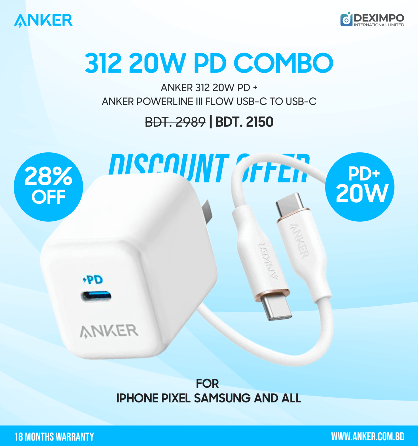 Anker 312 20W PD Combodeximpo_anker_bangladesh_Acefast_bangladesh