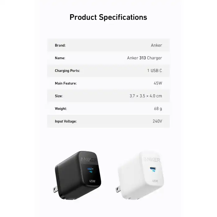 Anker 313 Ace 2 45W Fast Charge 2.0 for Samsung 2deximpo_anker_bangladesh_Acefast_bangladesh