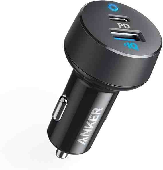 Anker 30W 2-Port Type C Fast Car Charger with 18W Power Delivery and 12W PIQ, PowerDrive PD 2