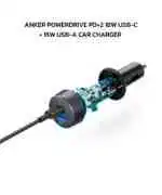 Anker PowerDrive PD+2 Car Charger 18W USB-C & 15W USB-A - Image 2