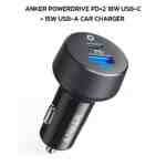 Anker PowerDrive PD+2 Car Charger 18W USB-C & 15W USB-A