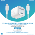 Combo Anker Zolo Charger 20W IQ & PD iPhone/Samsung/Pixel