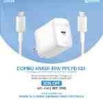 Anker 313 Combo 45W Fast Charger 2.0 for Samsung also PPS/PD/IQ3 Support White