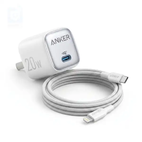 Anker Zolo 20W IQ & PD Fast Charger Combo for iPhone 14 Series & Below
