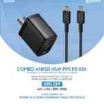 Anker 313 Combo 45W Fast Charger 2.0 for Samsung also PPS/PD/IQ3 Support Black
