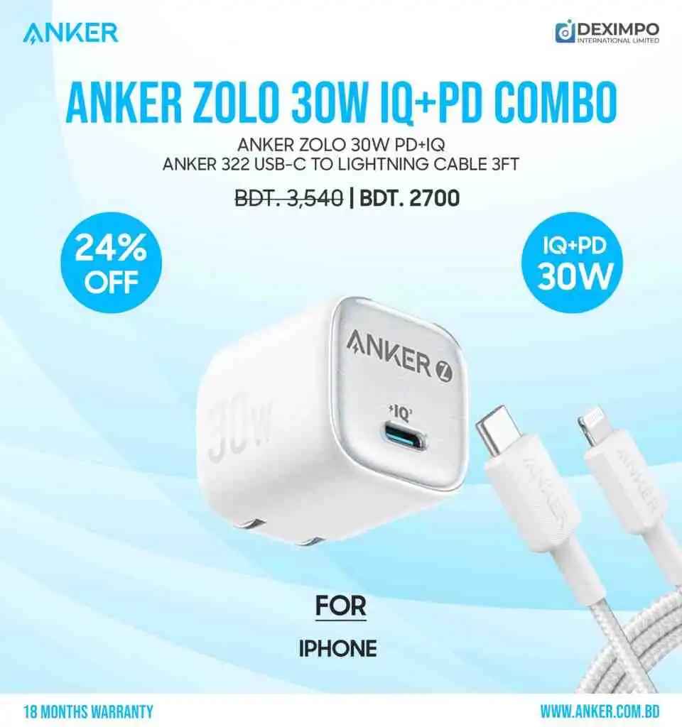 Anker Zolo 30w Apple Combo 1deximpo_anker_bangladesh_Acefast_bangladesh