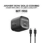 Combo Anker Zolo Charger 30W IQ & PD iPhone/Samsung/Pixel Braided