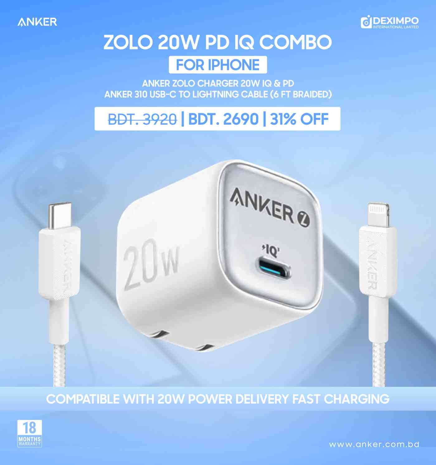 Zolo apple combo 6ft scaleddeximpo_anker_bangladesh_Acefast_bangladesh