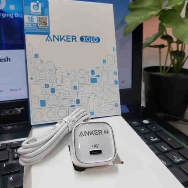 Anker Zolo charger (20W, single USB-C port, with USB-C cable)