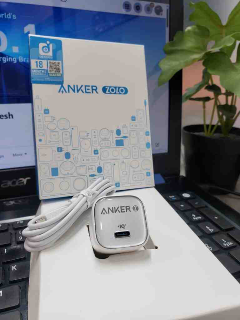 Anker Zolo charger (20W, single USB-C port, with USB-C cable)