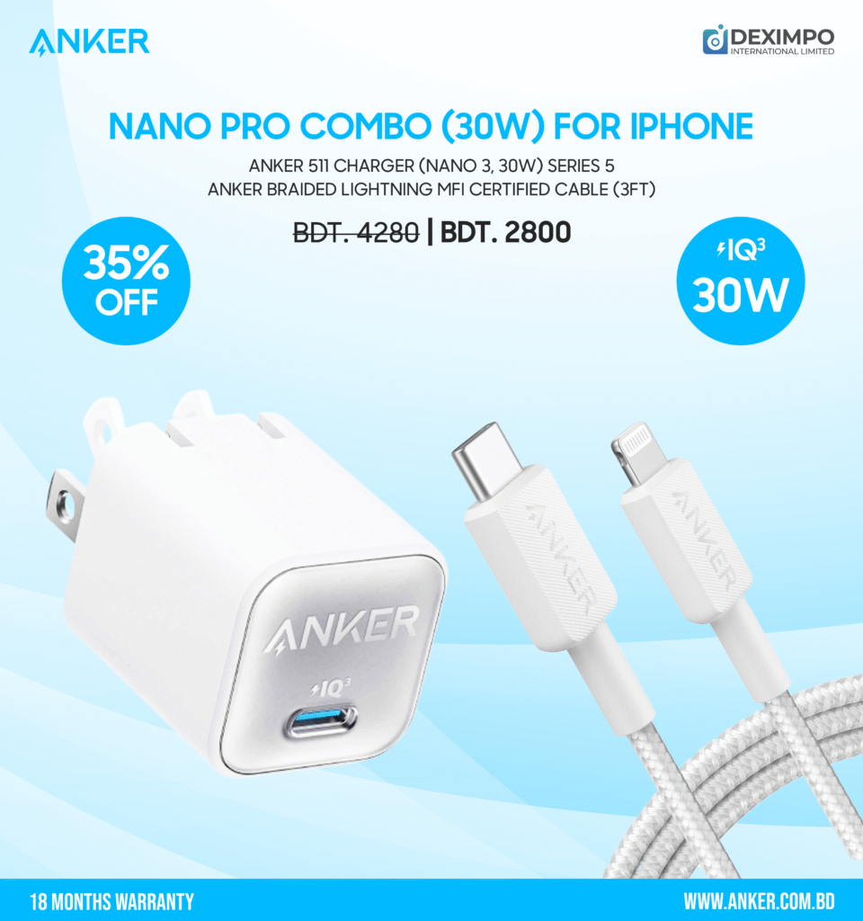 Anker Nano Pro Combo 30w – Combo 3 Bbraideddeximpo_anker_bangladesh_Acefast_bangladesh