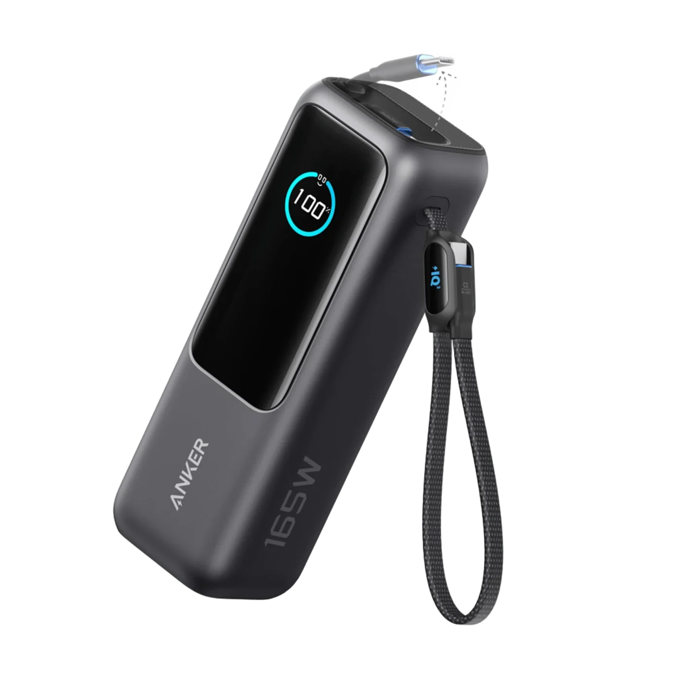 Anker Laptop Power Bank (25K, 165W, Built-In and Retractable Cables)