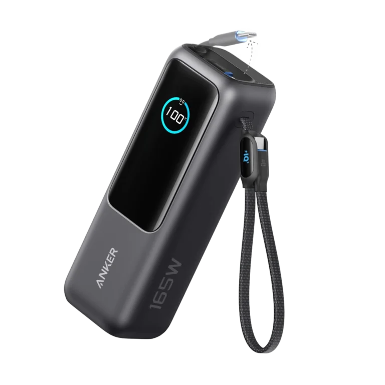 Anker Laptop Power Bank (25K, 165W, Built-In and Retractable Cables)