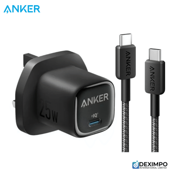 Anker Charger (25W, Compact) PPS Super Fast Charging Combo For Samsung, iPhone, Pixel & More