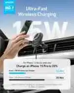 Anker MagGo Wireless Car Charger (Pad, Built-In USB-C Cable) - Image 7