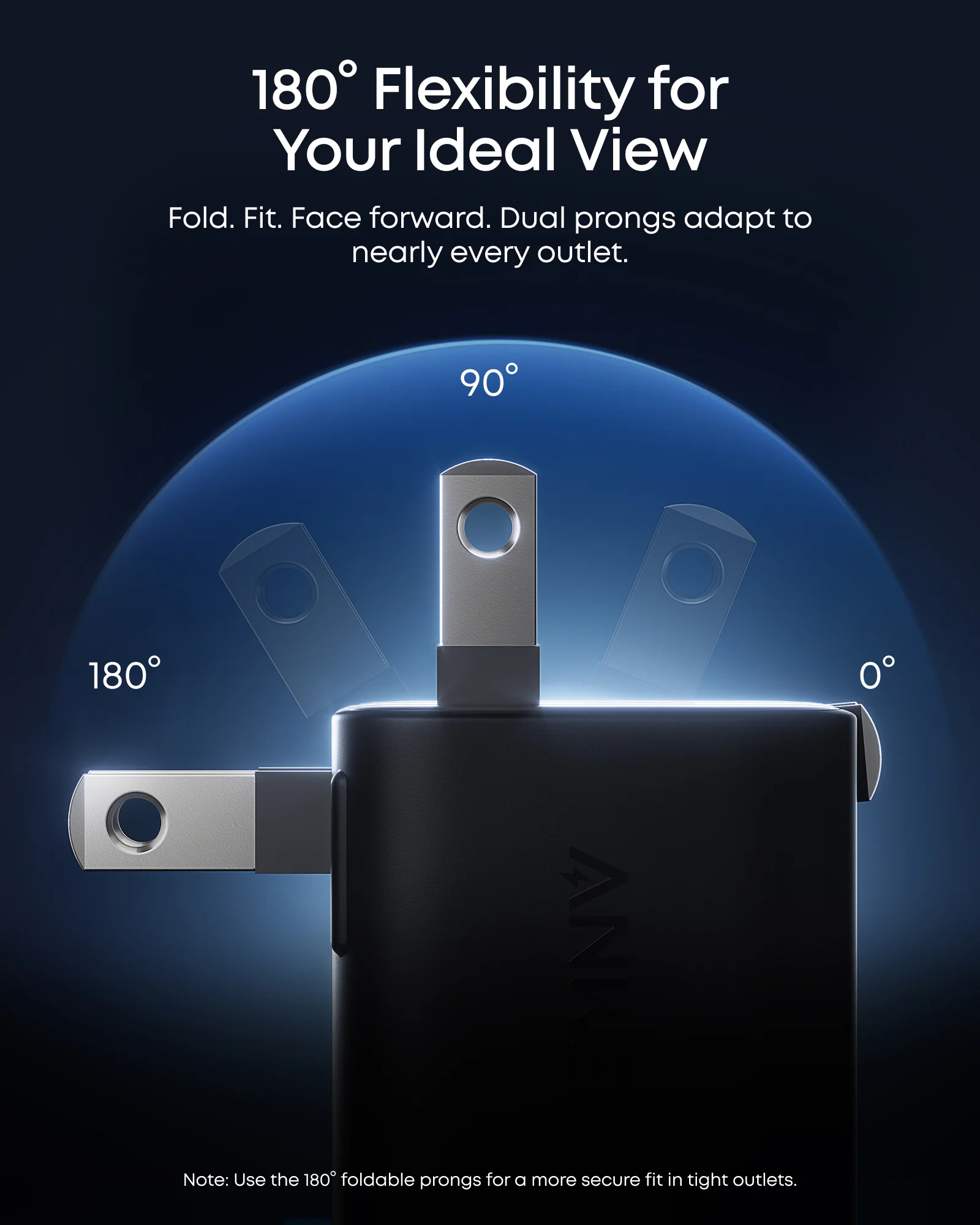 Anker Nano Charger (45W, Smart Display, 180° Foldable) - Image 2