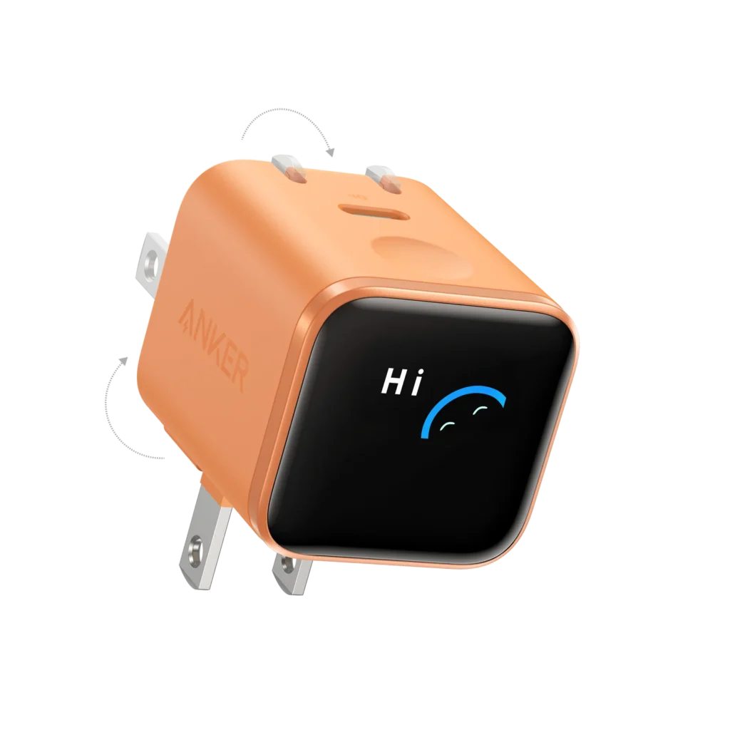 Anker Nano Charger 45W Smart Display 180° Foldable Orangedeximpo_anker_bangladesh_Acefast_bangladesh