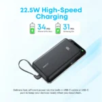 Anker Zolo Power Bank High-Speed Portable Charger with Built-in-USB-C (22.5W, 20,000mAh) - Image 4