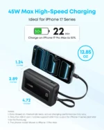 Anker Zolo Power Bank (20K, Built-In USB-C & Lightning Cable) 30W Fast Charging 20000mAh MFi Certified Power Bank - Image 7