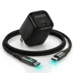 Anker 25W Compact PD & PPS Fast Charger with DexGen Prime USB-C to USB-C Data Cable Combo